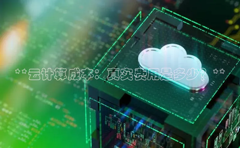 意昂4代理普信公司**云计算成本：真实费用是多少？**